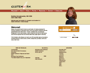 Gluten Free RN website redesign
